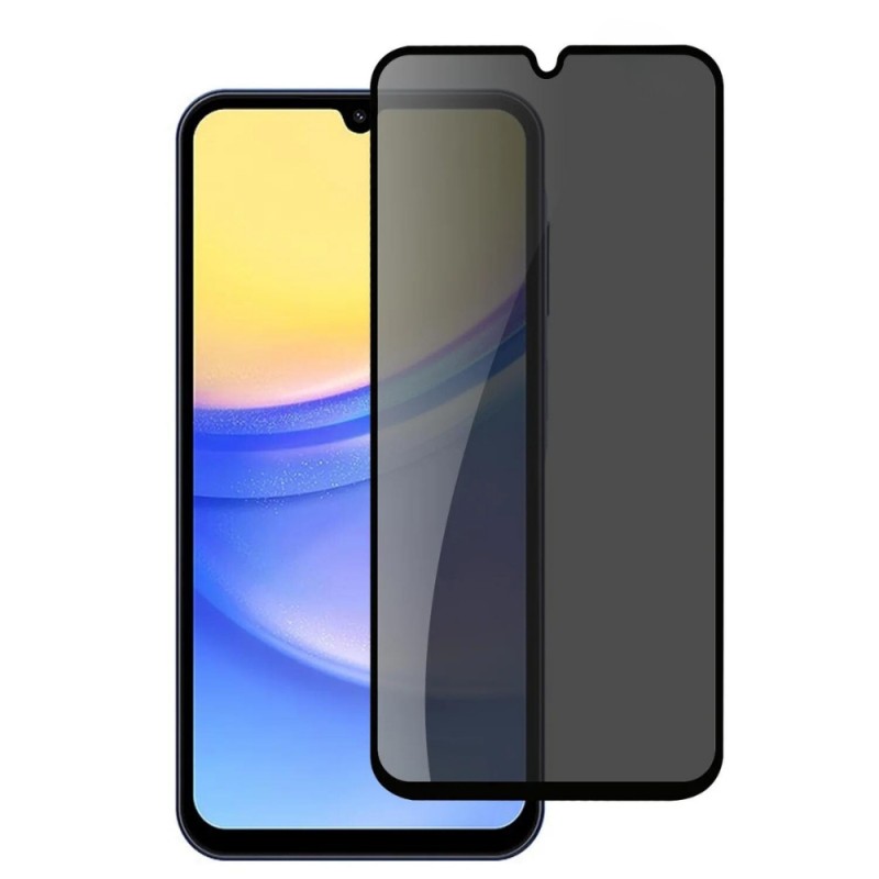 Стъклен протектор за дисплей OG 5D Privacy с цяло лепило, За Samsung Galaxy A15 4G/5G (A155F/A156B), Черен