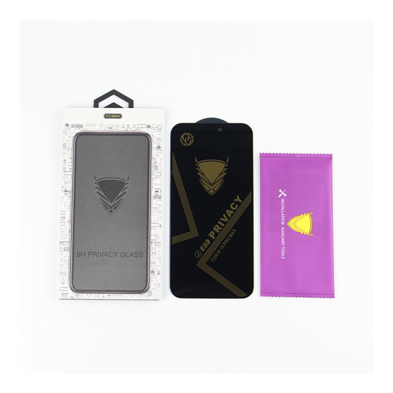 Стъклен протектор OG Premium Privacy с цяло лепило, За Samsung Galaxy S26 Ultra, Черен