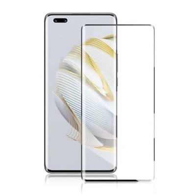 Стъклен протектор OG Premium с цяло лепило без дупка, За Huawei nova 10 Pro, Черен