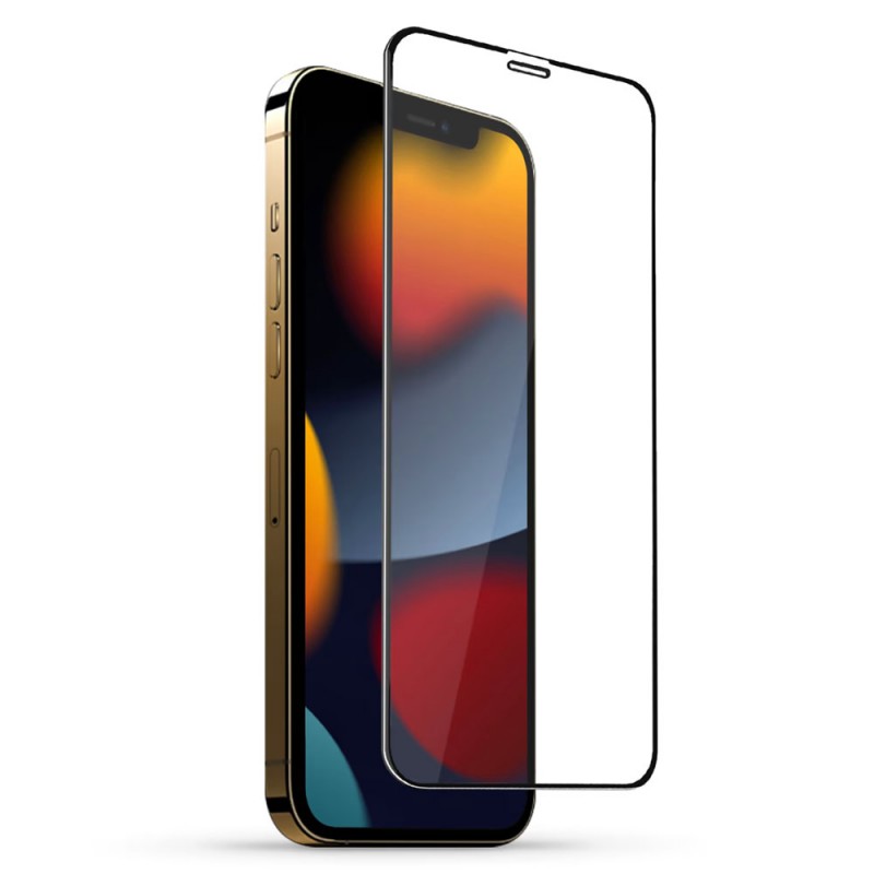 Стъклен протектор за дисплей OG 5D Slim с цяло лепило, За iPhone 13 Pro Max (6.7), Черен