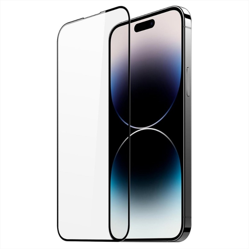Стъклен протектор за дисплей OG 5D Slim с цяло лепило, За iPhone 16 (6.1), Черен