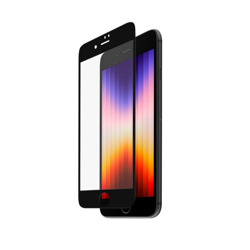 Стъклен протектор за дисплей OG 5D Slim с цяло лепило, За iPhone 7/8/SE 2020/2022, Черен