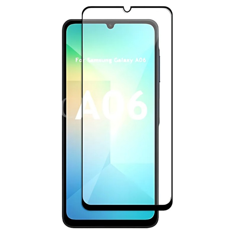 Стъклен протектор за дисплей OG 5D Slim с цяло лепило, За Samsung Galaxy A06, Черен
