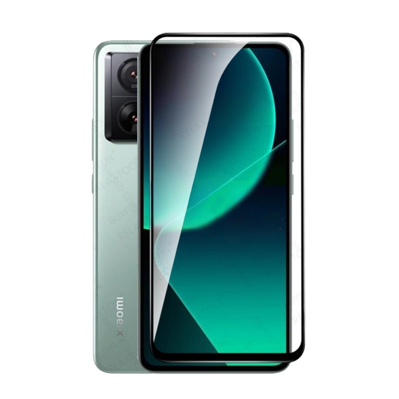 Стъклен протектор за дисплей OG 5D Slim с цяло лепило, За Xiaomi 13T/13T Pro, Черен