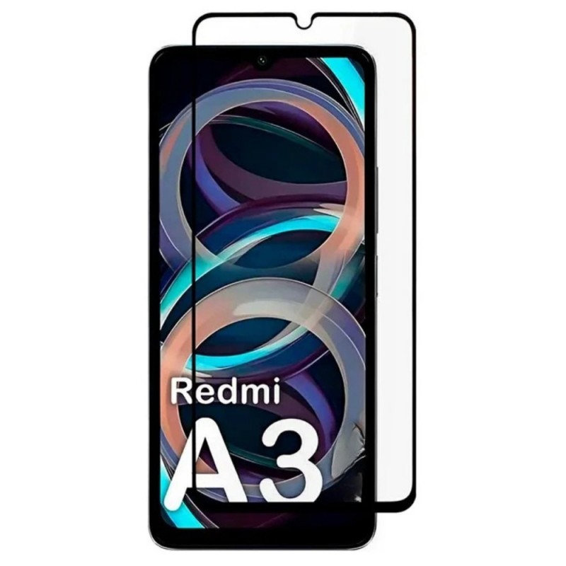 Стъклен протектор за дисплей OG 5D Slim с цяло лепило, За Xiaomi Redmi A3, Черен