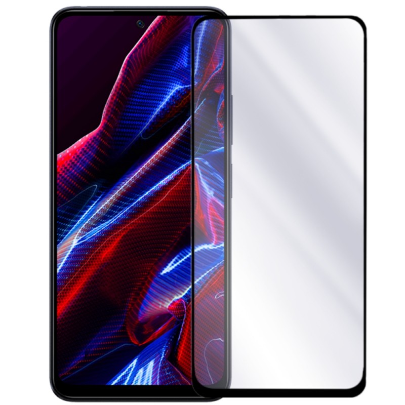 Стъклен протектор за дисплей OG 5D Slim с цяло лепило, За Xiaomi Redmi Note 12 5G/Poco X5, Черен