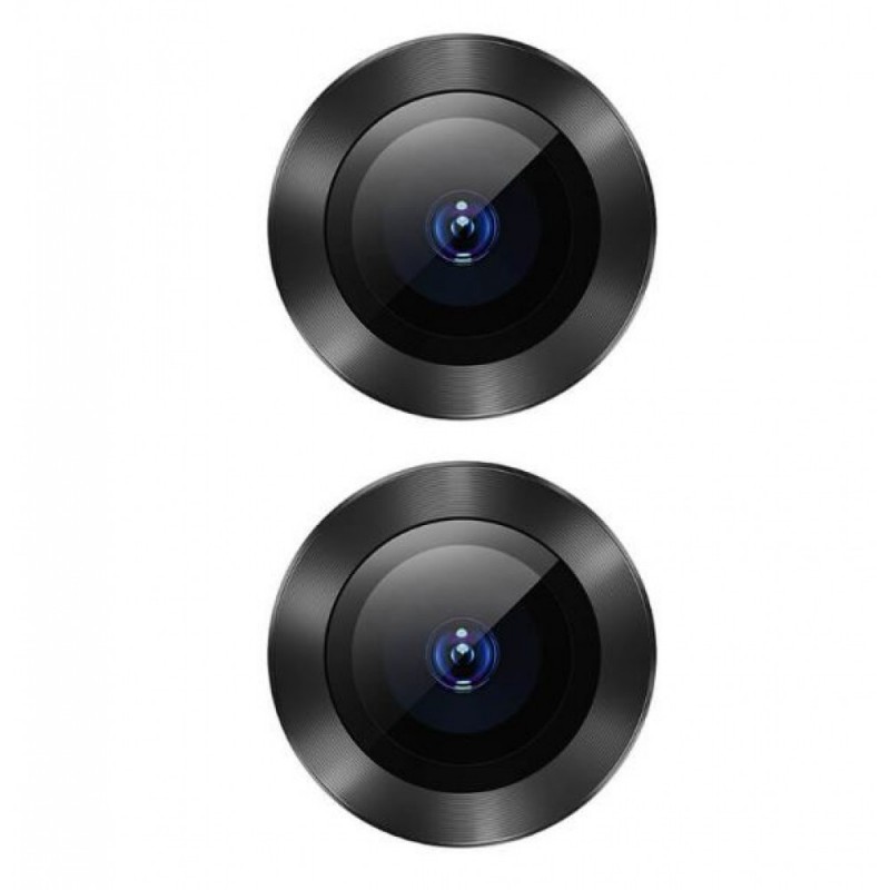 Стъклен протектор с метални рингове за задна камера MBX за Huawei Pura 80 Ultra, Черен