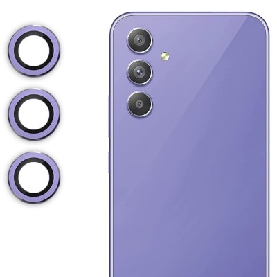 Стъклен протектор с метални рингове за задна камера MBX за Samsung Galaxy A54 5G (A546B), Лилав