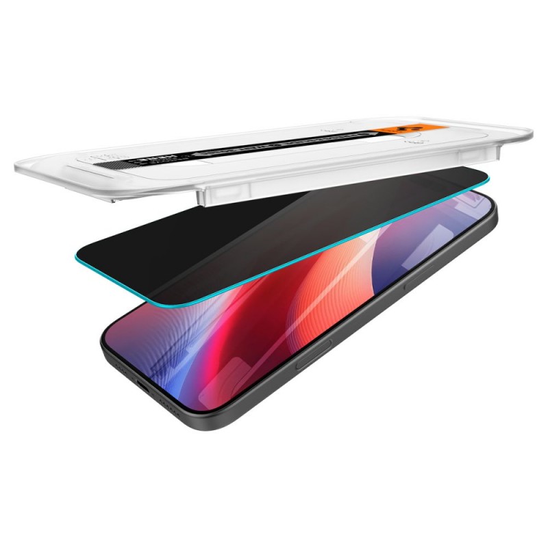 Стъклен протектор Spigen GLAS.tR EZ Fit (Privacy), За iPhone 17/16 Pro Max, Прозрачен