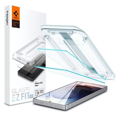 Стъклен протектор Spigen GLAS.tR EZ Fit  с цяло лепило, За Samsung Galaxy S25 Ultra, Прозрачен