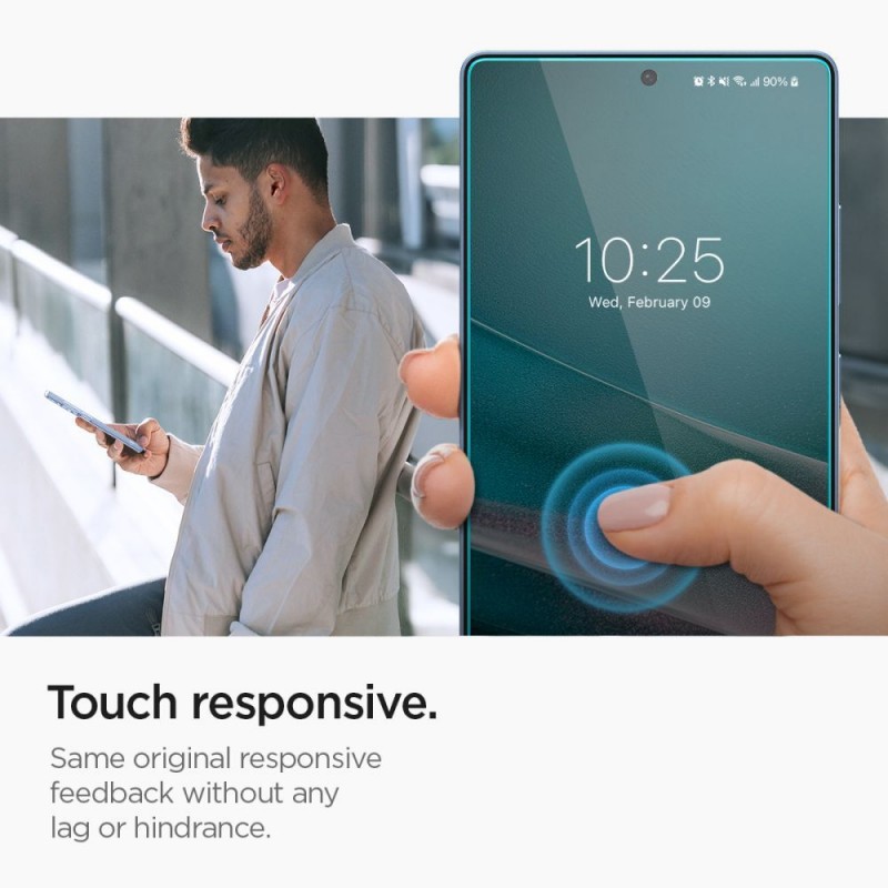 Стъклен протектор Spigen GLAS.tR EZ Fit  с цяло лепило, За Samsung Galaxy S25 Ultra, Прозрачен