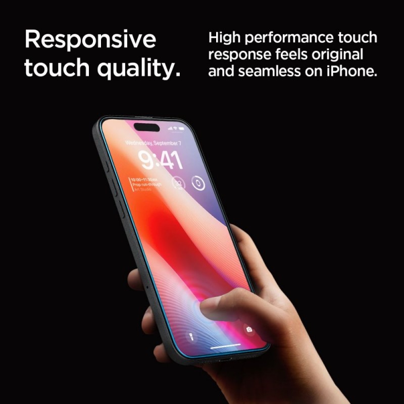 Стъклен протектор Spigen GLAS.tR EZ Fit, За iPhone 16 Pro Max (6.9), Прозрачен