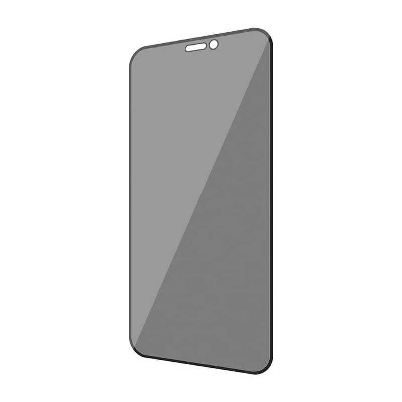 Стъклен протектор за дисплей 3mk HardGlass Max Privacy™ с цяло лепило, За iPhone 12/12 Pro (6.1), Черен