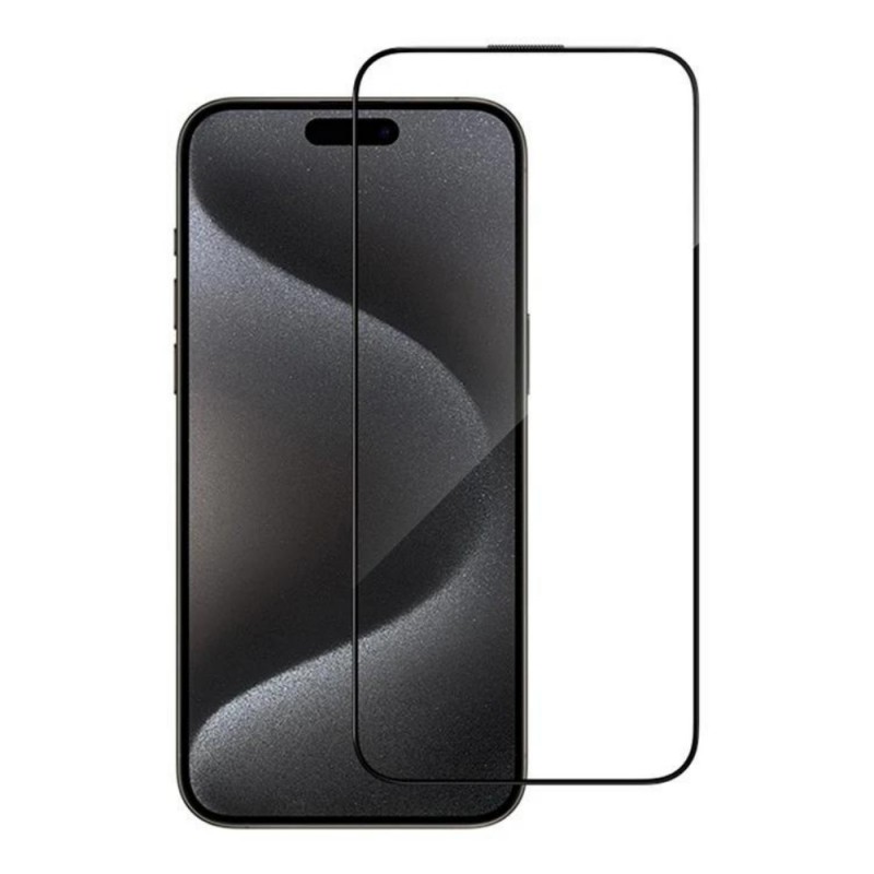 Стъклен протектор за дисплей Blueo 5D Full Strong HD с цяло лепило, За iPhone 14 (6.1), Черен