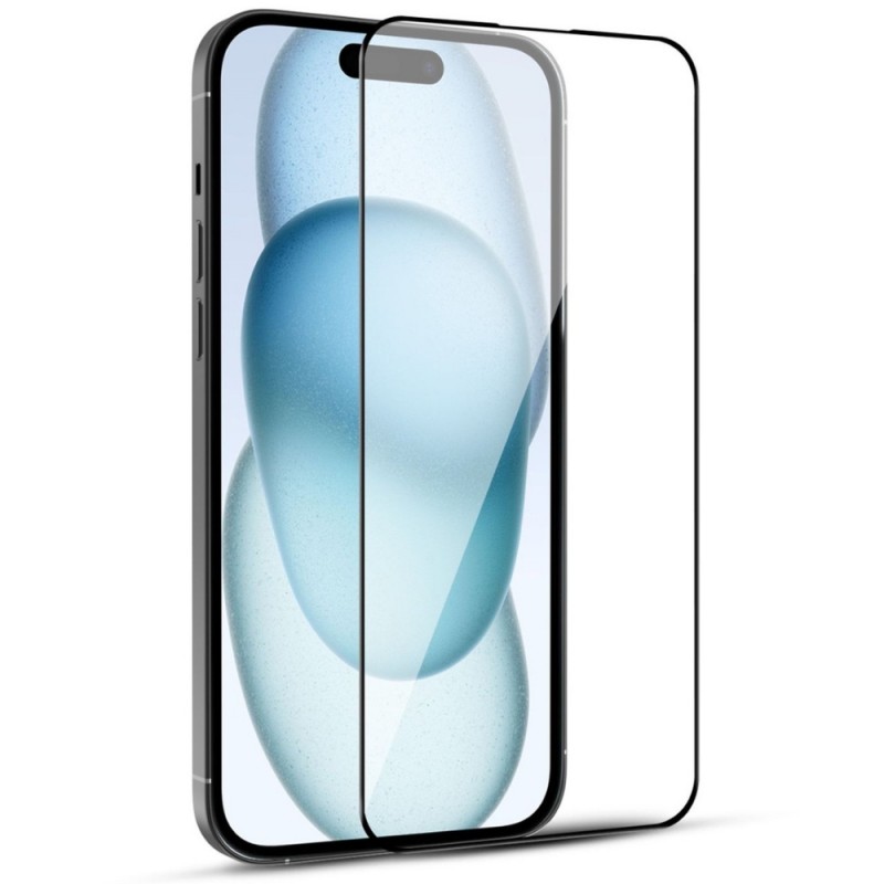 Стъклен протектор за дисплей Ceramic 5D Full с цяло лепило, За iPhone 15 (6.1), Черен