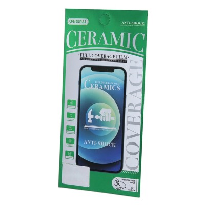 Стъклен протектор Ceramic 5D Full с цяло лепило, За Samsung Galaxy S24 (S921B), Черен
