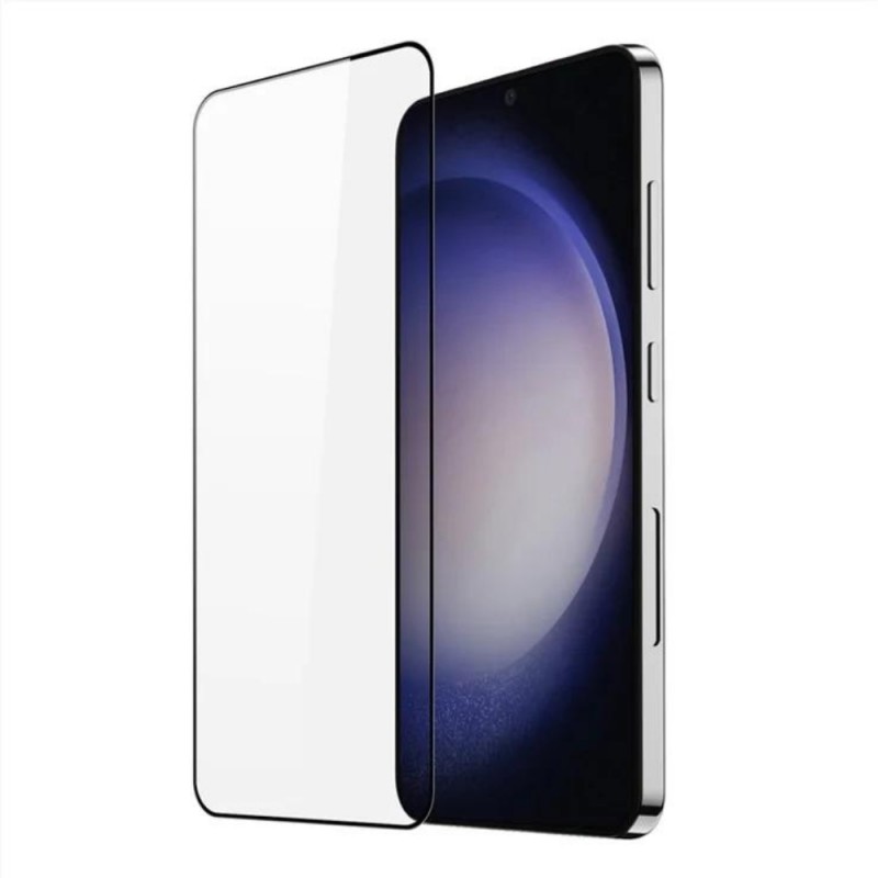 Стъклен протектор за дисплей Ceramic 5D Full с цяло лепило, За Samsung Galaxy S24 (S921B), Черен