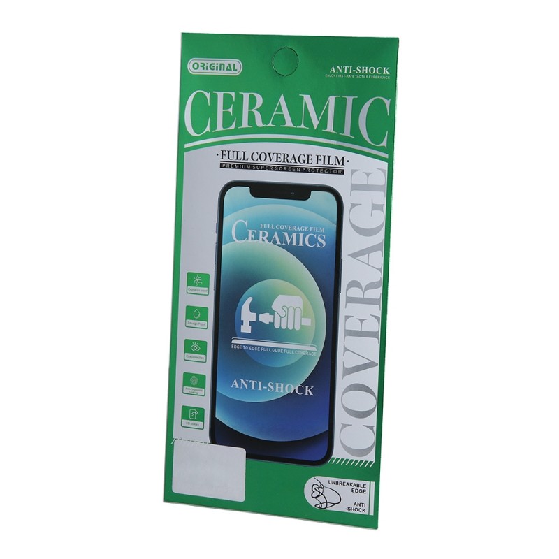 Стъклен протектор за дисплей Ceramic 5D Full с цяло лепило, За Xiaomi Redmi Note 13 4G, Черен