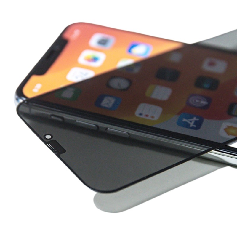 Стъклен протектор за дисплей MBX 5D Full Privacy с цяло лепило, За Samsung Galaxy A06, Черен