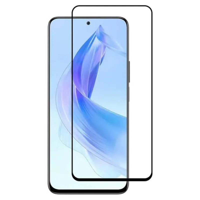 Стъклен протектор за дисплей MBX 5D Slim с цяло лепило, За Honor 90 Lite 5G, Черен