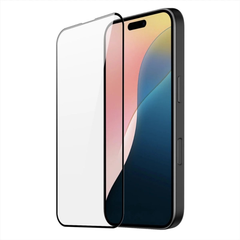 Стъклен протектор за дисплей MBX 5D Slim с цяло лепило, За iPhone 16 Pro Max (6.9), Черен