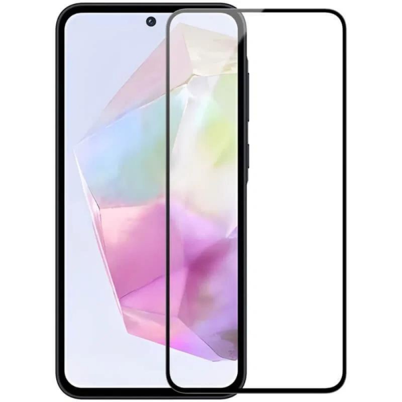 Стъклен протектор за дисплей MBX 5D Slim с цяло лепило, За Samsung Galaxy A55, Черен