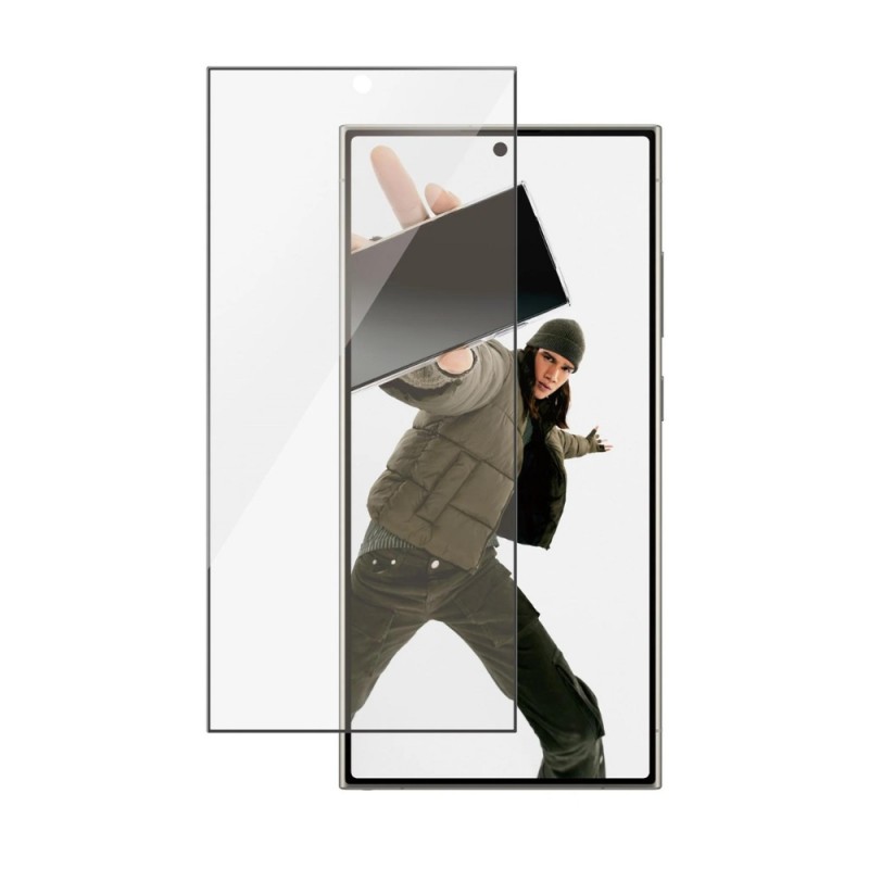 Стъклен протектор за дисплей MBX 5D Slim с цяло лепило, За Samsung Galaxy S24 Ultra (S928B), Черен