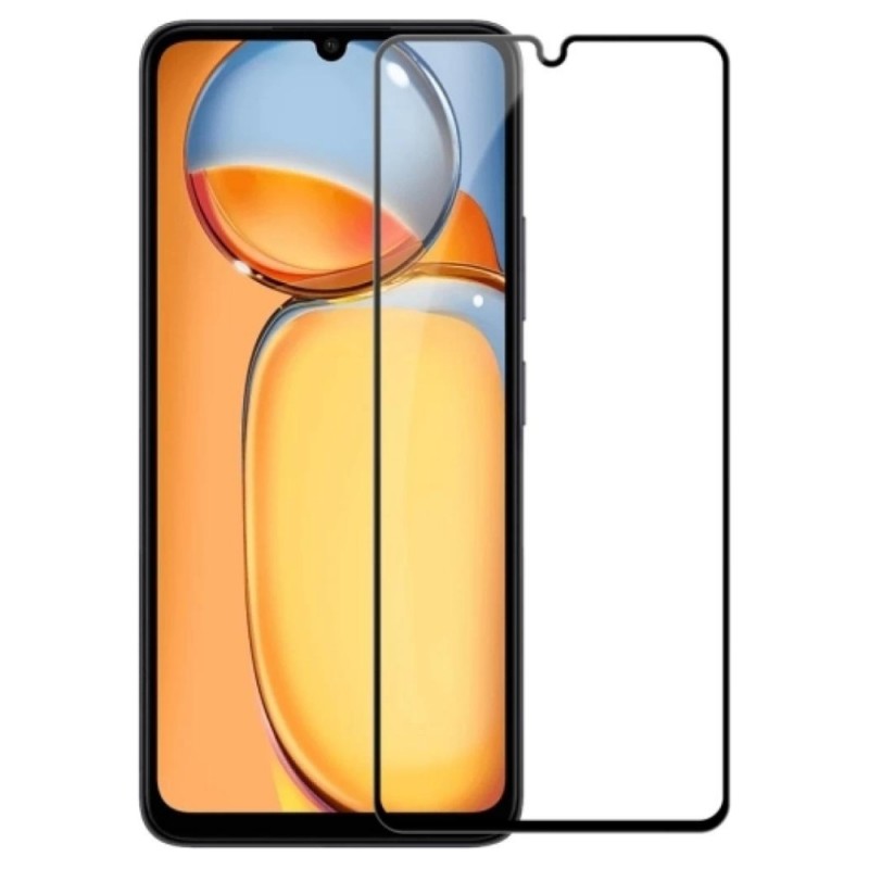Стъклен протектор за дисплей MBX 5D Slim с цяло лепило, За Xiaomi Redmi 13C 4G, Черен