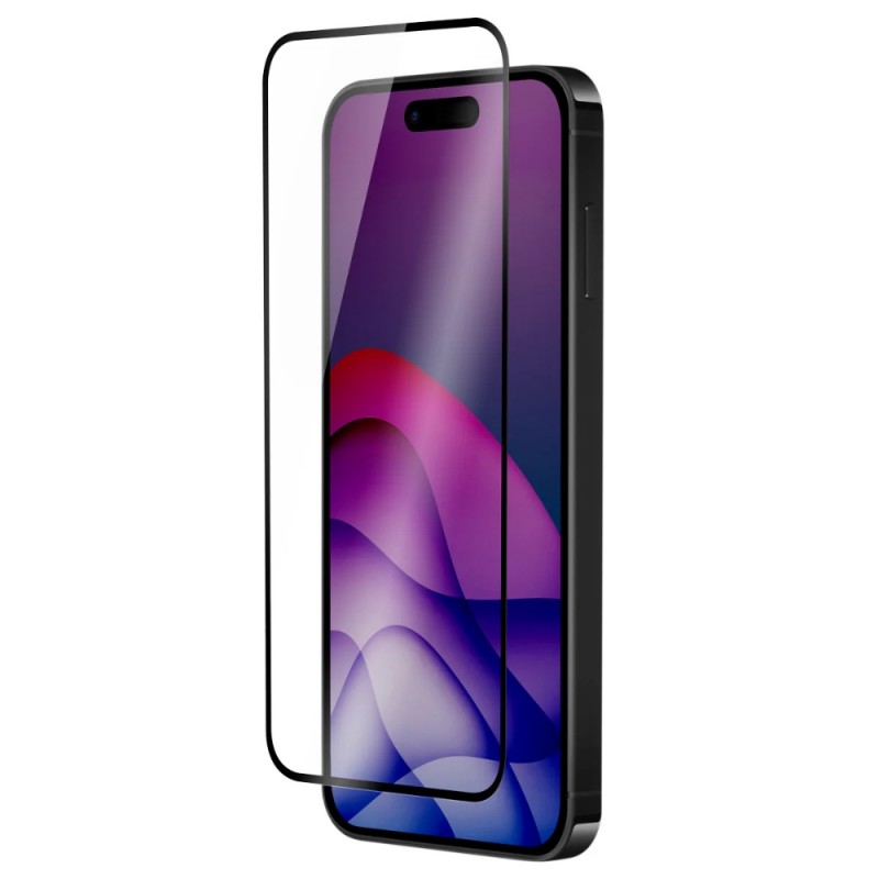 Стъклен протектор за дисплей MBX 9D Paper Box Flat, За iPhone 16 Pro (6.3), Черен
