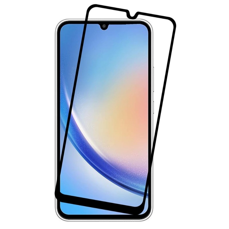 Стъклен протектор за дисплей MBX 9D Paper Box Flat, За Samsung Galaxy A16, Черен