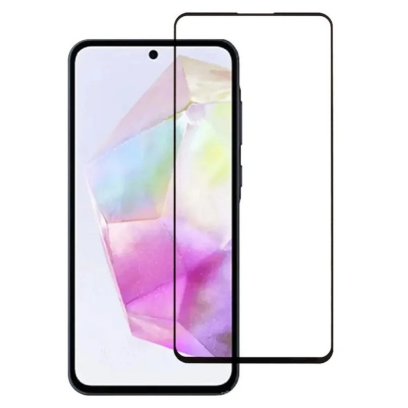 Стъклен протектор за дисплей MBX 9D Paper Box Flat, За Samsung Galaxy A56, Черен