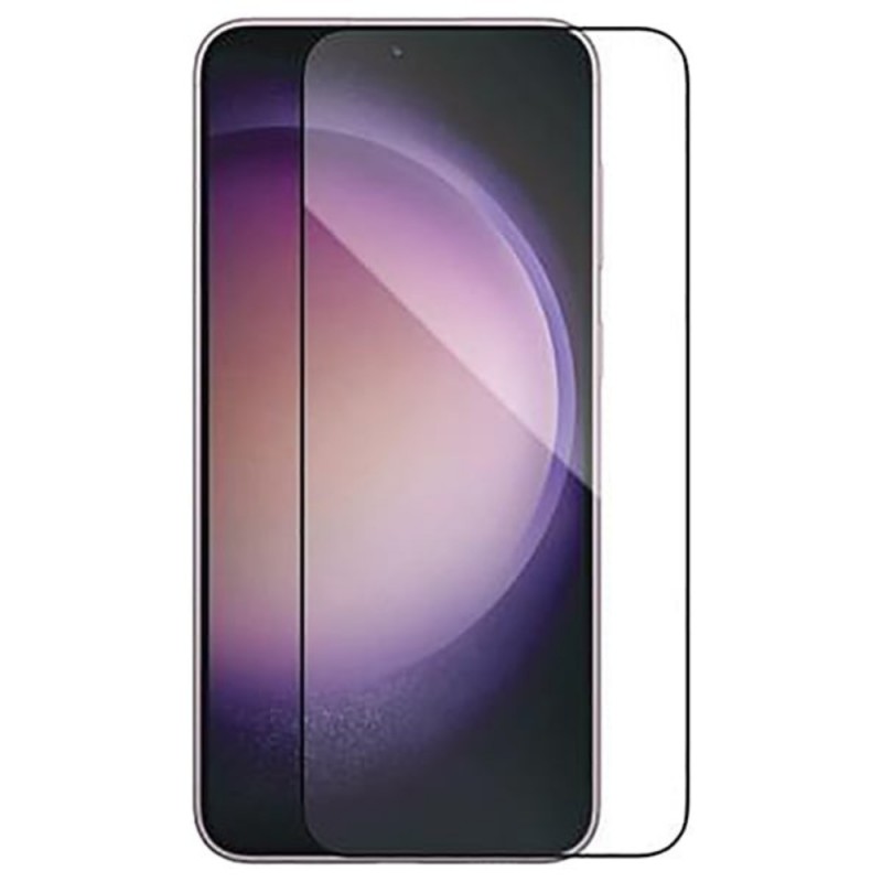 Стъклен протектор за дисплей MBX 9D Paper Box Flat, За Samsung Galaxy S23 (S911B), Черен