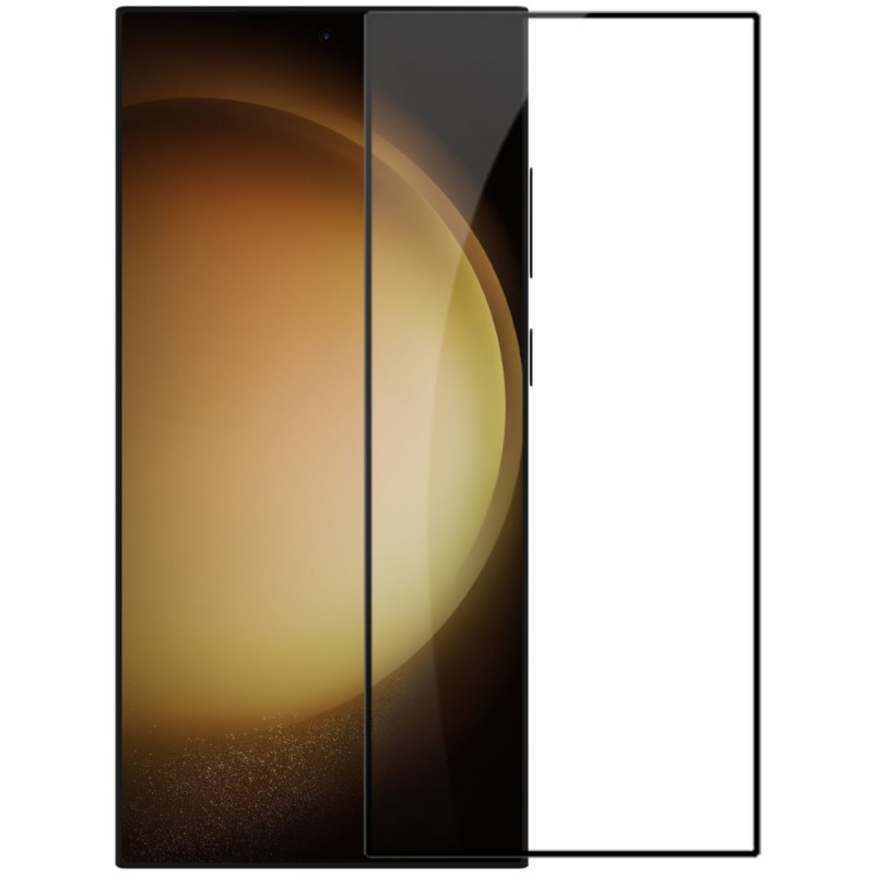 Стъклен протектор за дисплей MBX 9D Paper Box Flat, За Samsung Galaxy S24 Ultra (S928B), Черен