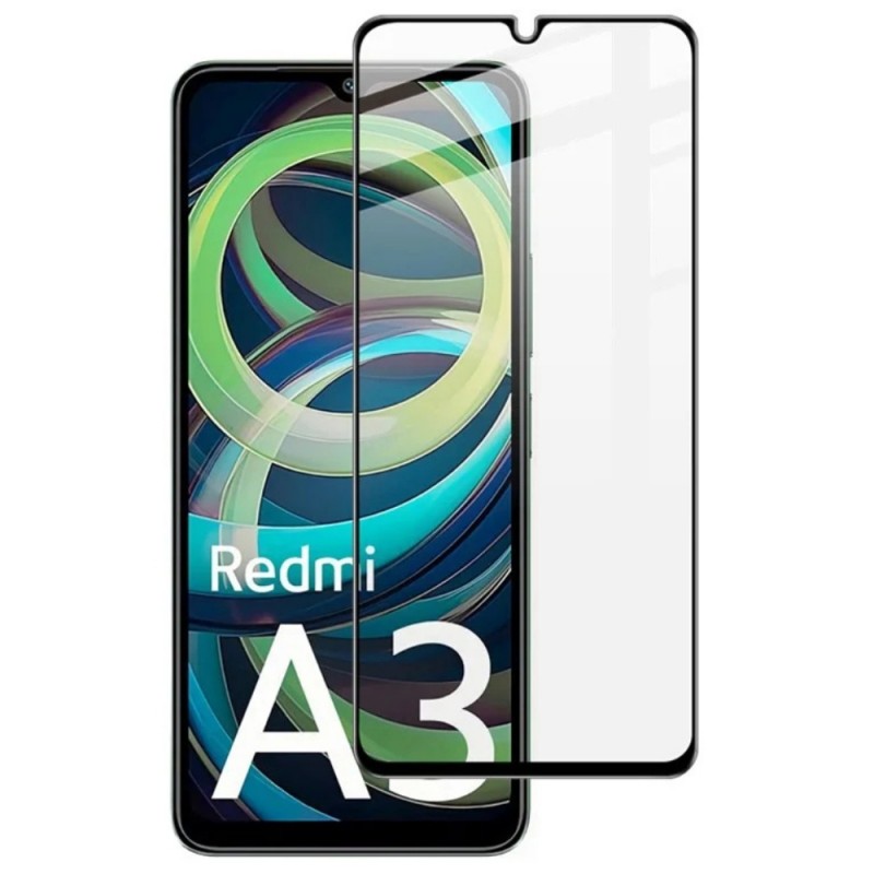 Стъклен протектор за дисплей MBX 9D Paper Box Flat, За Xiaomi Redmi A3, Черен