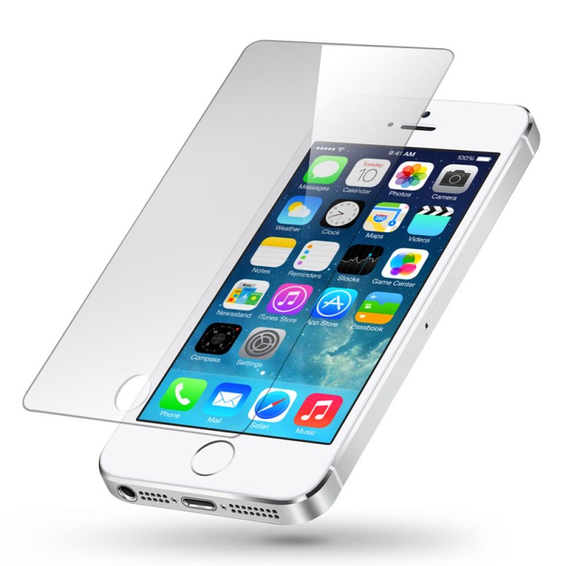 Стъклен протектор за дисплей MBX, За iPhone 5/5s, Прозрачен