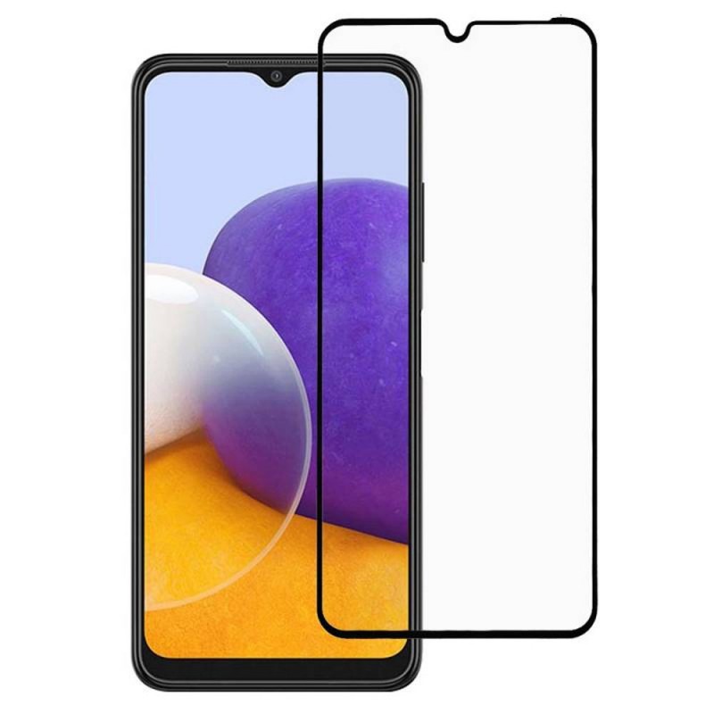 Стъклен протектор за дисплей OG 5D Slim с цяло лепило, За Samsung Galaxy A22 4G (A225F), Черен