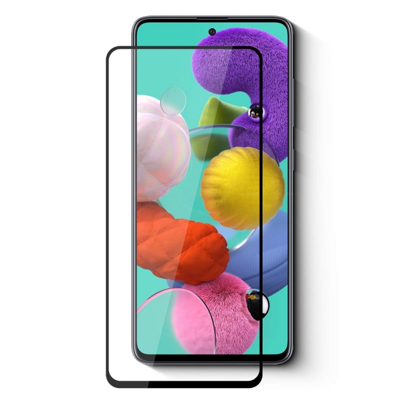 Стъклен протектор за дисплей OG 5D Slim с цяло лепило, За Samsung Galaxy A22 5G (A226B), Черен