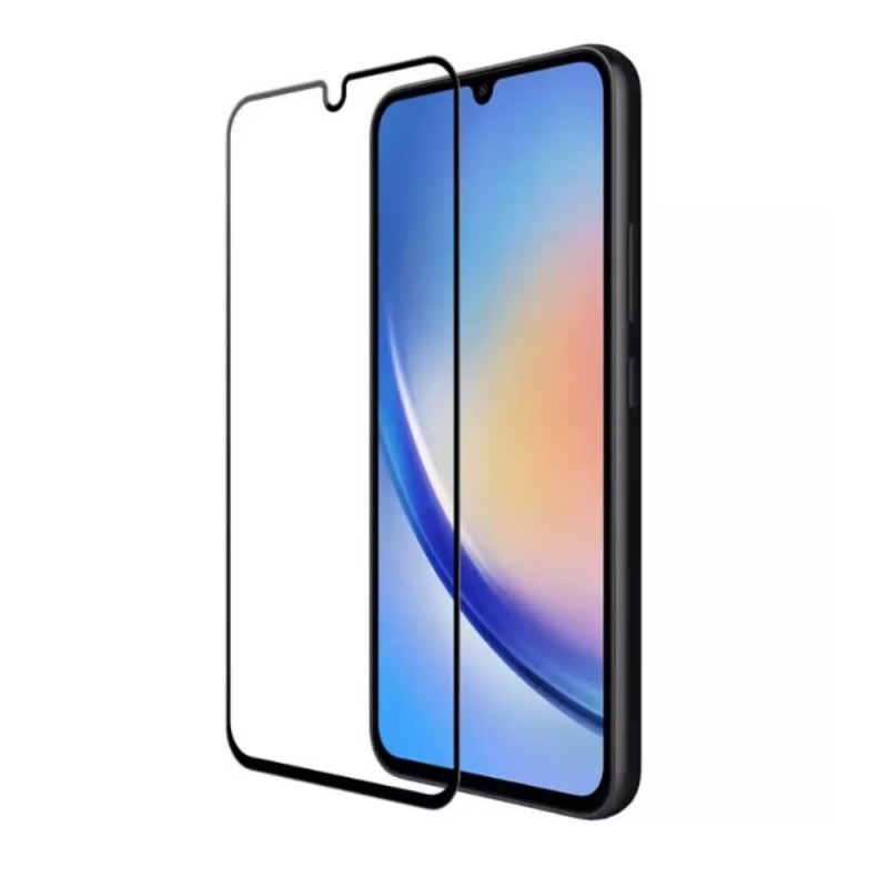 Стъклен протектор за дисплей OG 5D Slim с цяло лепило, За Samsung Galaxy A34 5G (A346B), Черен