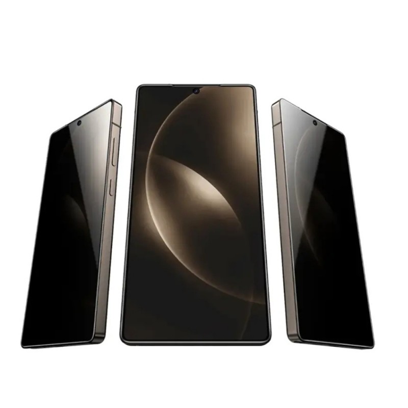 Стъклен протектор за дисплей OG Premium Privacy с цяло лепило, За Samsung Galaxy S25 Ultra, Черен