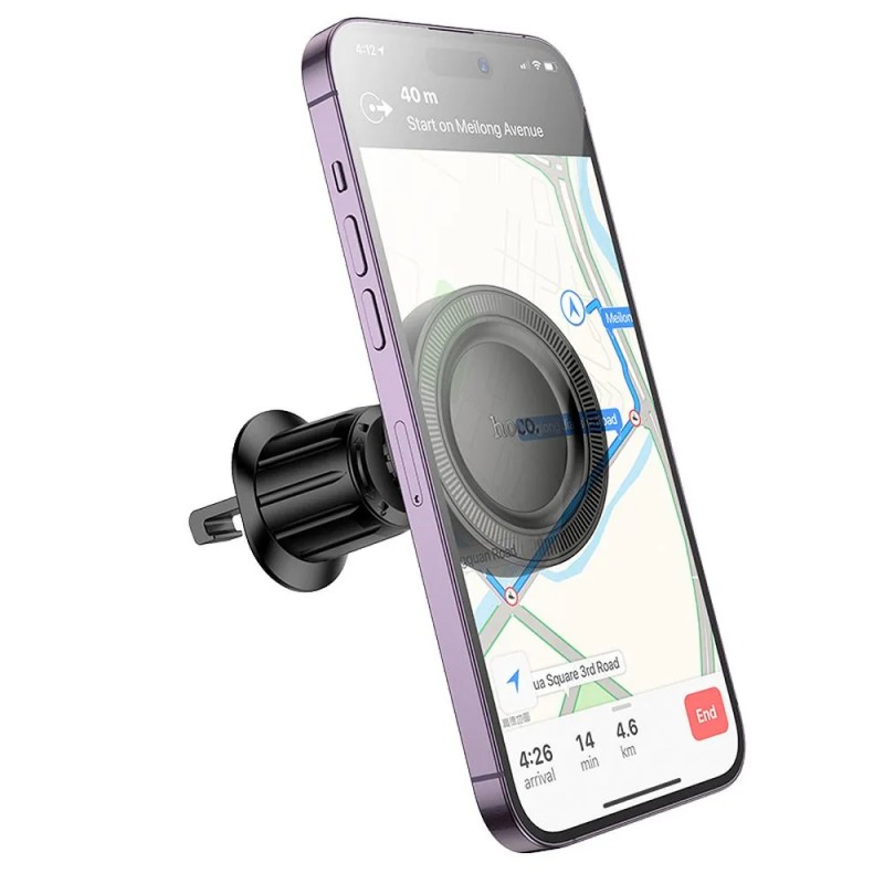 Стойка за кола за парното Hoco H56 магнитна с MagSafe, Черна