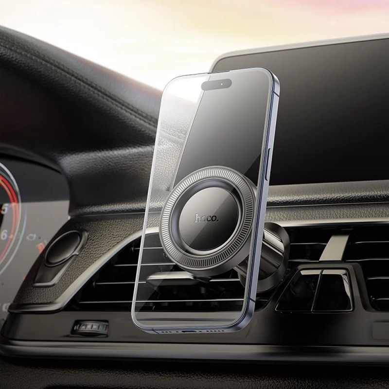 Стойка за кола за парното Hoco H56 магнитна с MagSafe, Черна