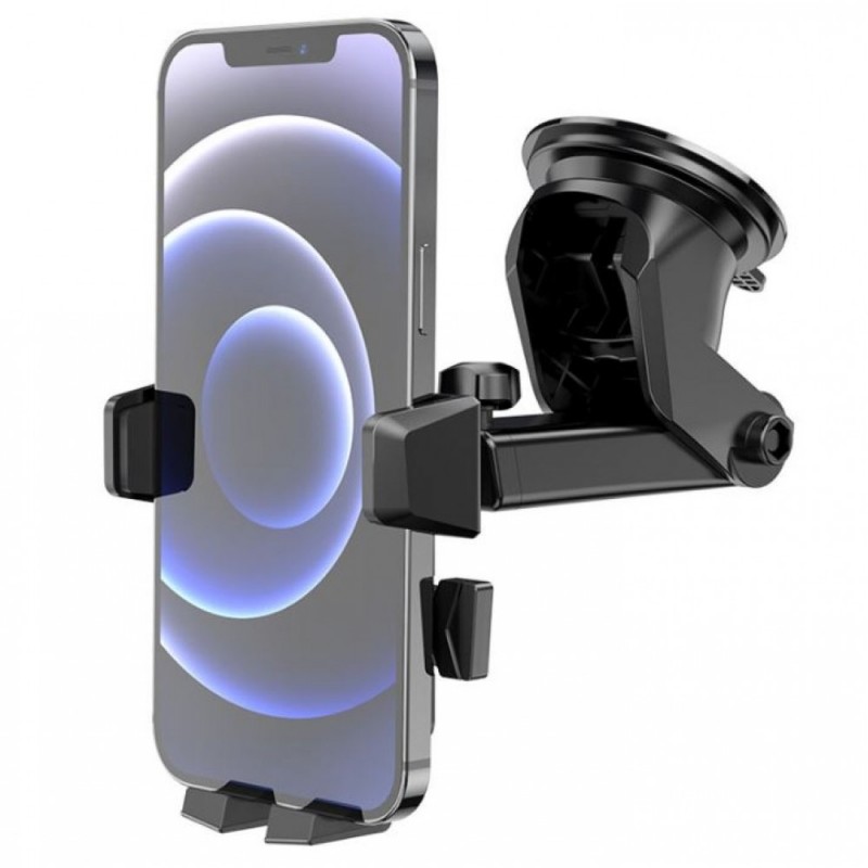 Стойка за кола за табло и стъкло Hoco CA83, Черна