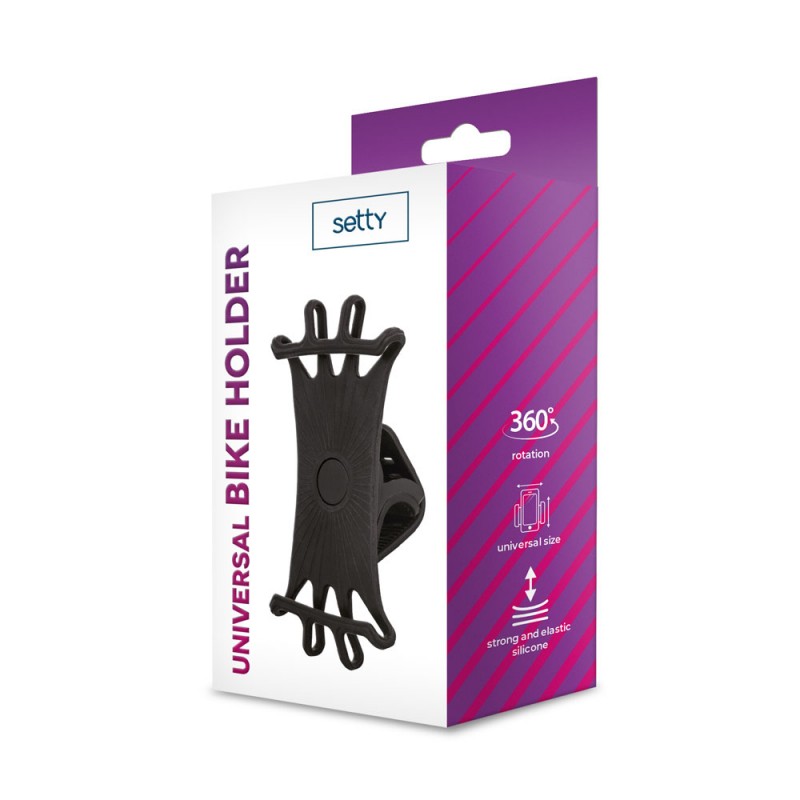 Стойка за велосипед/колело/тротинетка силиконова Setty UR-02, Черна