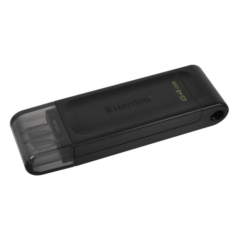 Type C флаш памет Kingston DT70 64GB, Черен