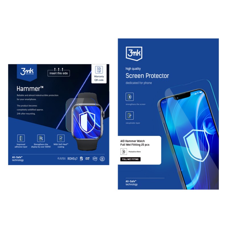 Удароустойчив протектор силиконов 3mk Watch Hammer™, Универсален