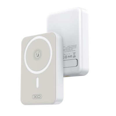 Външна батерия Power Bank 10000 mAh XO PR231 20W 3А, магнитна с MagSafe, Бяла
