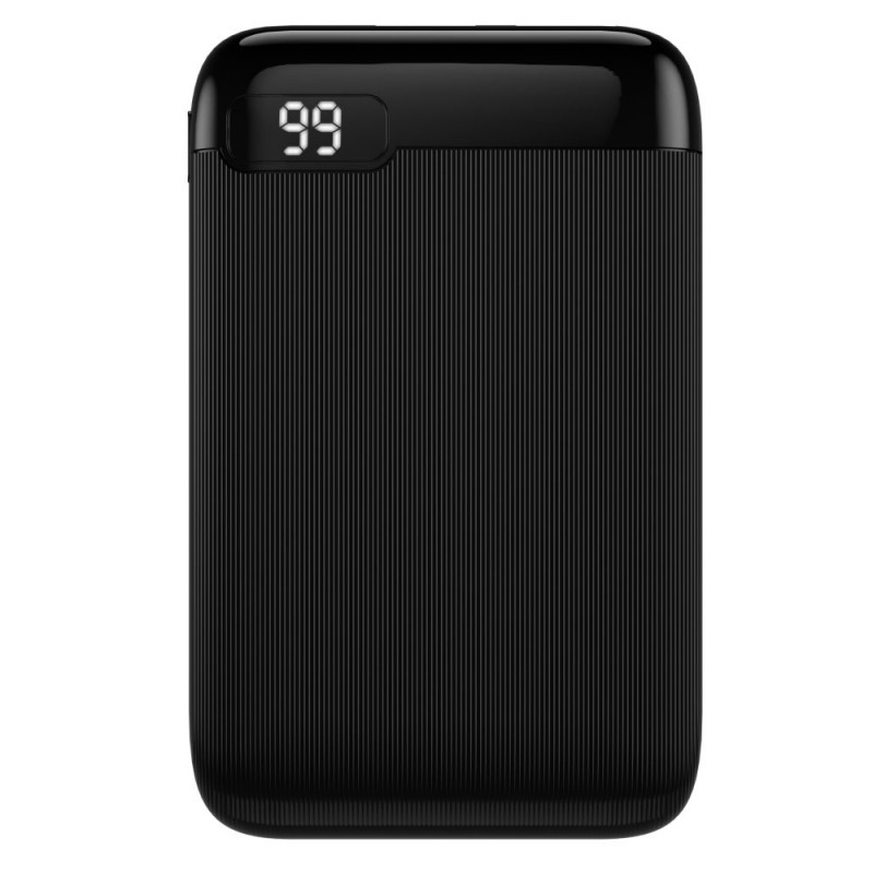 Външна батерия Power Bank Setty 5000 mAh LCD, Черна
