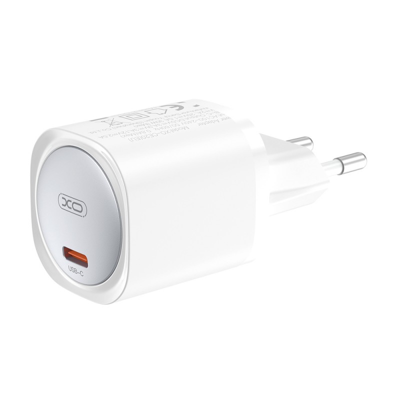 Зарядно устройство комплект XO CE20 PD 30W 1x USB-C +  кабел USB-C - USB-C, Бяло