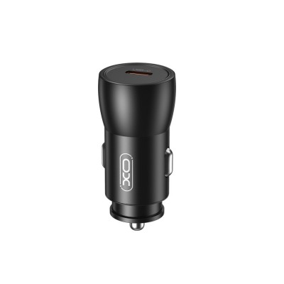 Зарядно устройство за кола адаптер XO CC57 PD 30W QC 1x USB-C, Черен