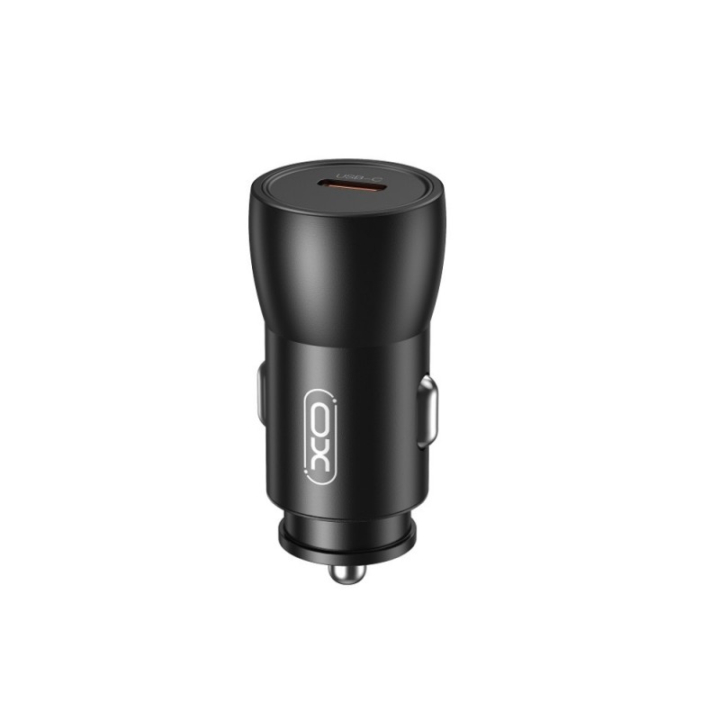Зарядно устройство за кола адаптер XO CC57 PD 30W QC 1x USB-C, Черен